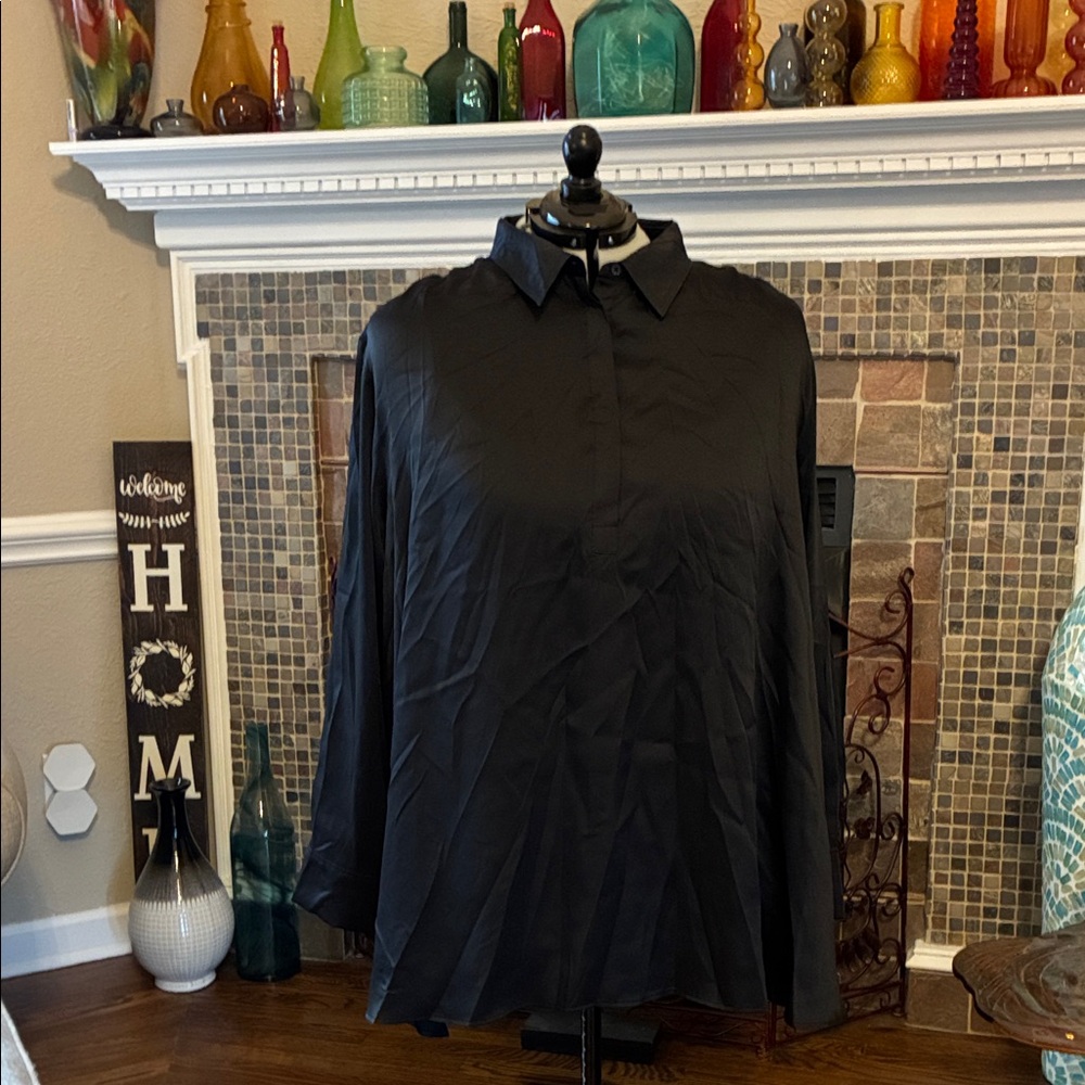 Lane Bryant Black Blouse